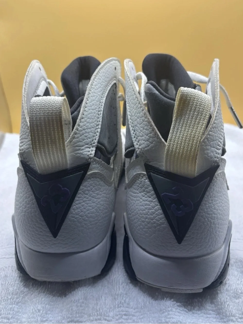 Air Jordan 7 Retro Flint 2021 Mens 8.5 White Grey Basketball Sneakers CU9307-100